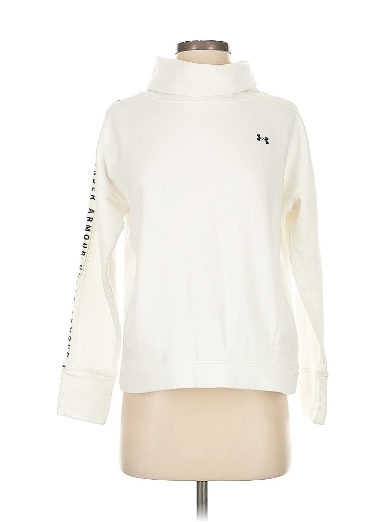 Pre-owned Under Armour Turtleneck Sweater In White