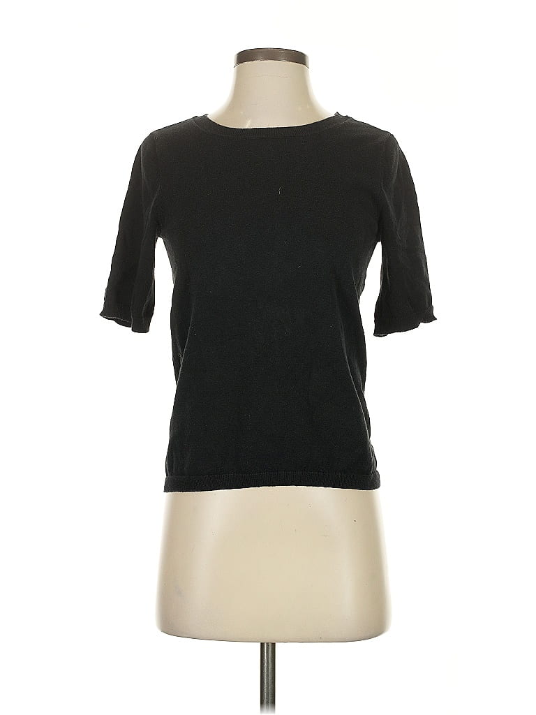 Pre-owned The Limited Short Sleeve Top Black Crew Neck Tops