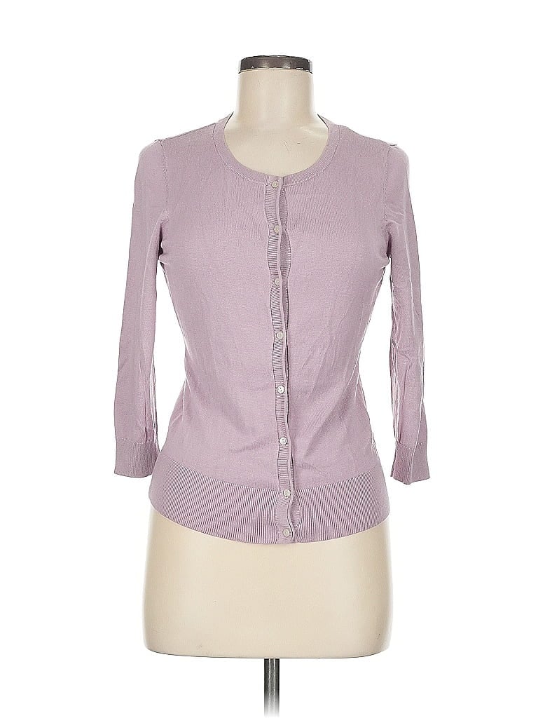 Pre-owned Halogen Cardigan Sweater In Purple