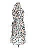Nique 100% Silk Print Blue Cocktail Dress Size S - photo 4
