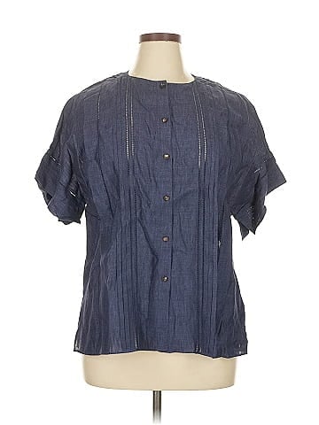 Lafayette 148 New York Short Sleeve Blouse (view 1)