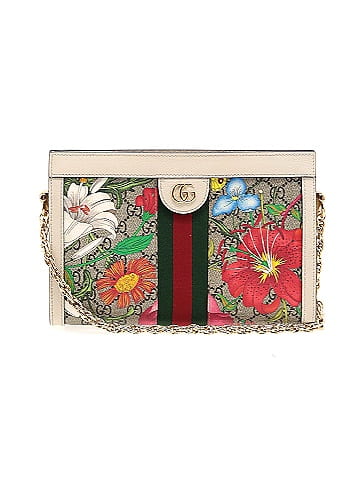 Gucci GG Supreme Monogram Flora Web Small Ophidia Chain Shoulder Bag  (view 1)