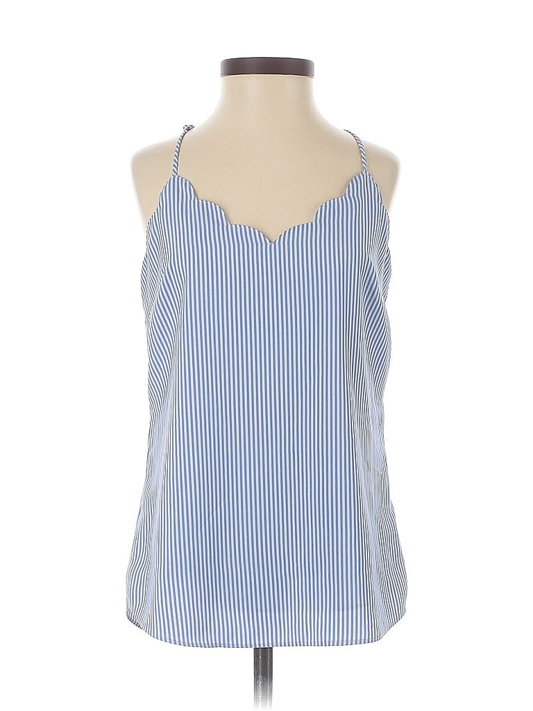 Pre-owned J.crew Factory Store Sleeveless Blouse In Blue