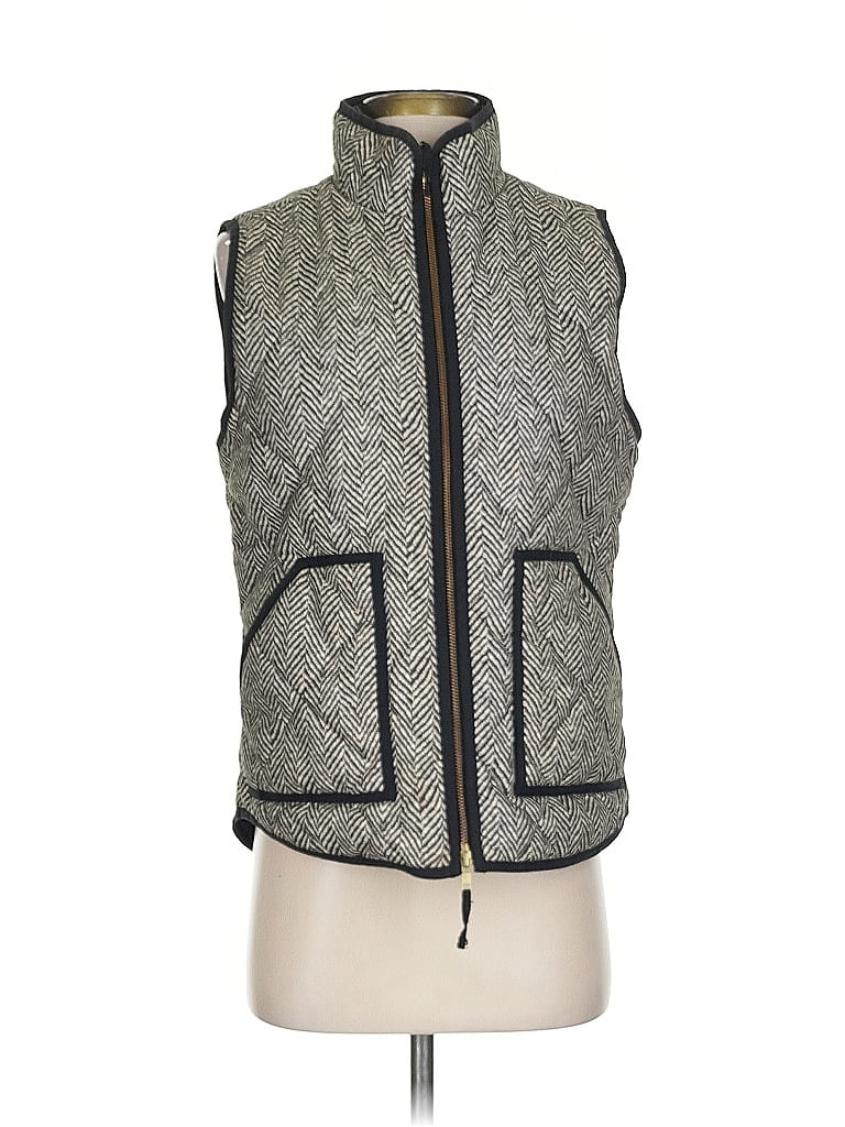 Pre-owned J.crew Factory Store Vest In Gray