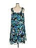 Catherines 100% Polyester Print Blue Cocktail Dress Size 22W - photo 2