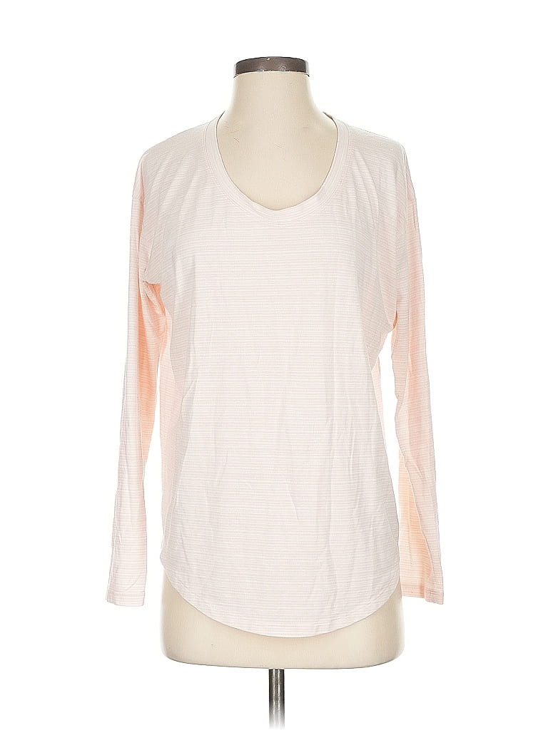 Pre-owned Athleta Long Sleeve T-shirt In White