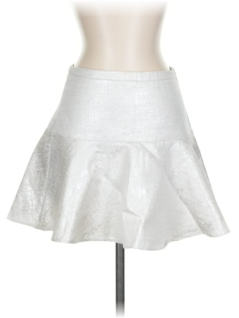 Pre-owned Express Casual Skirt In Silver