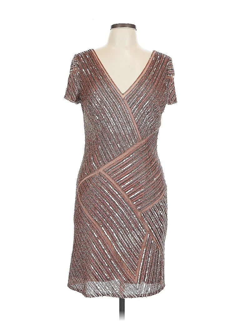 Pre-owned Aidan Mattox Cocktail Dress In Brown