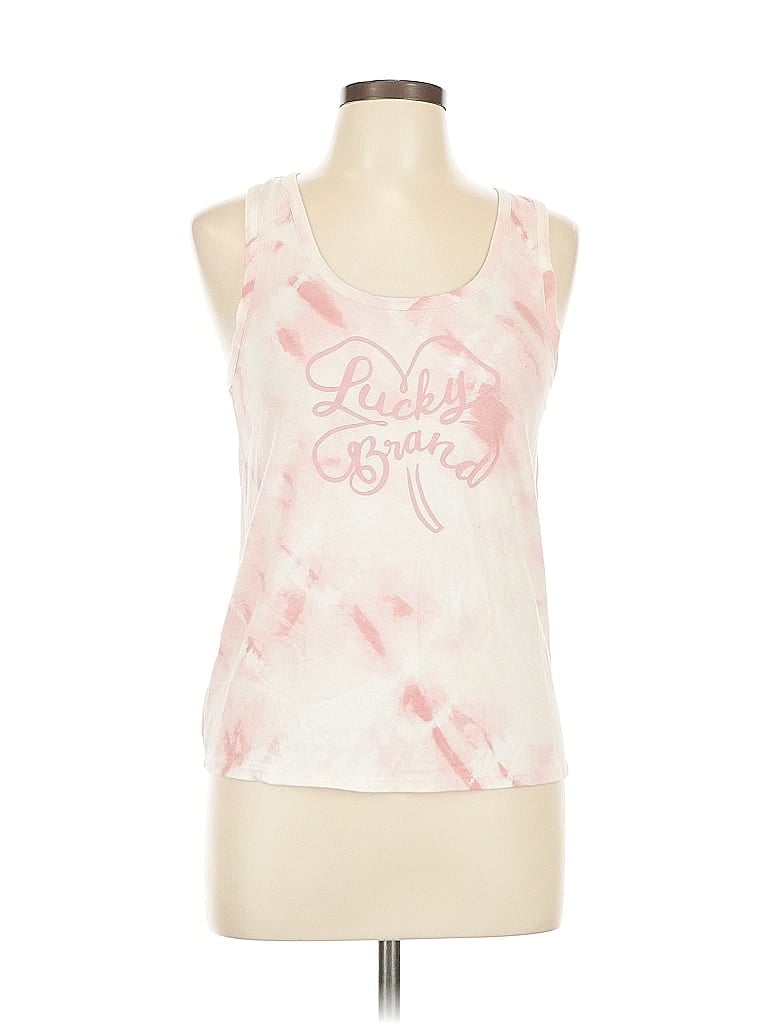 Pre-owned Lucky Brand Tank Top Pink Halter Neckline Tops