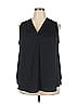 Vince Camuto 100% Polyester Black Sleeveless Blouse Size 2X - photo 1
