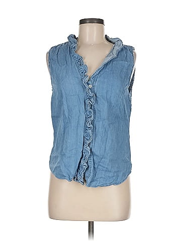 Industry Sleeveless Button-Down Shirt (view 1)