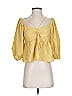 Nikki's Beach House Boutique Yellow 3/4 Sleeve Blouse Size S - photo 1