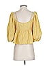 Nikki's Beach House Boutique Yellow 3/4 Sleeve Blouse Size S - photo 3