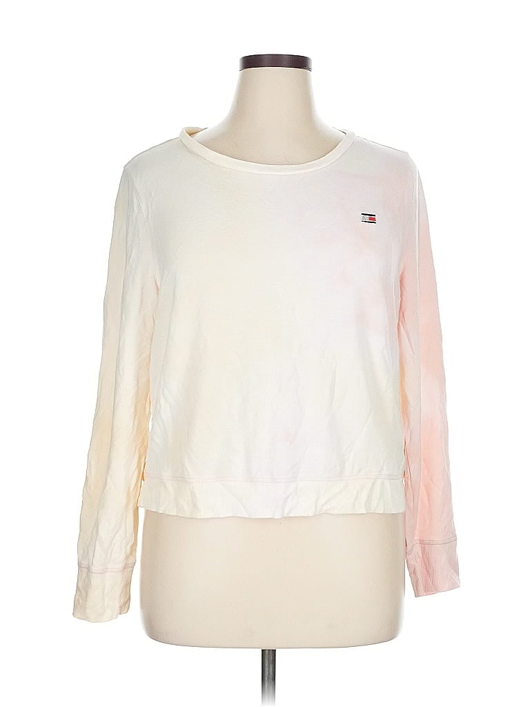 Pre-owned Tommy Hilfiger Sweatshirt In White