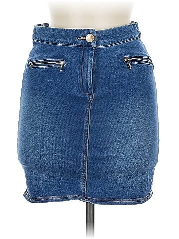 Bebe Denim Skirt (view 1)
