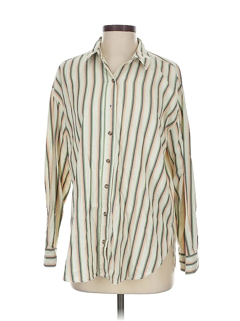 Pre-owned Universal Thread Long Sleeve Button Down Shirt In White