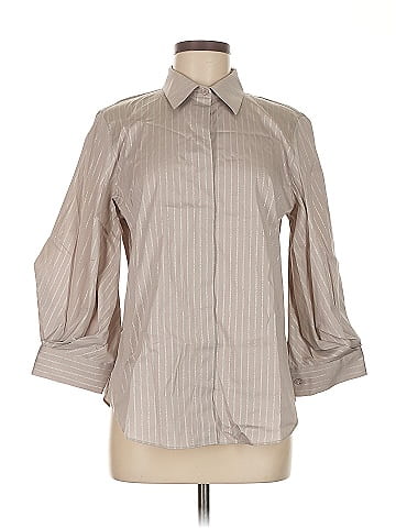 Lafayette 148 New York 3/4 Sleeve Button-Down Shirt (view 1)