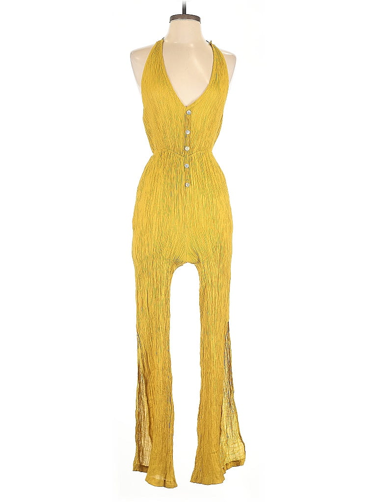 Pre-owned Morrisday The Label Jumpsuit In Yellow