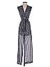 MICHAEL Michael Kors 100% Polyester Animal Print Silver Jumpsuit Size XS - photo 1