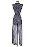 MICHAEL Michael Kors 100% Polyester Animal Print Silver Jumpsuit Size XS - photo 2
