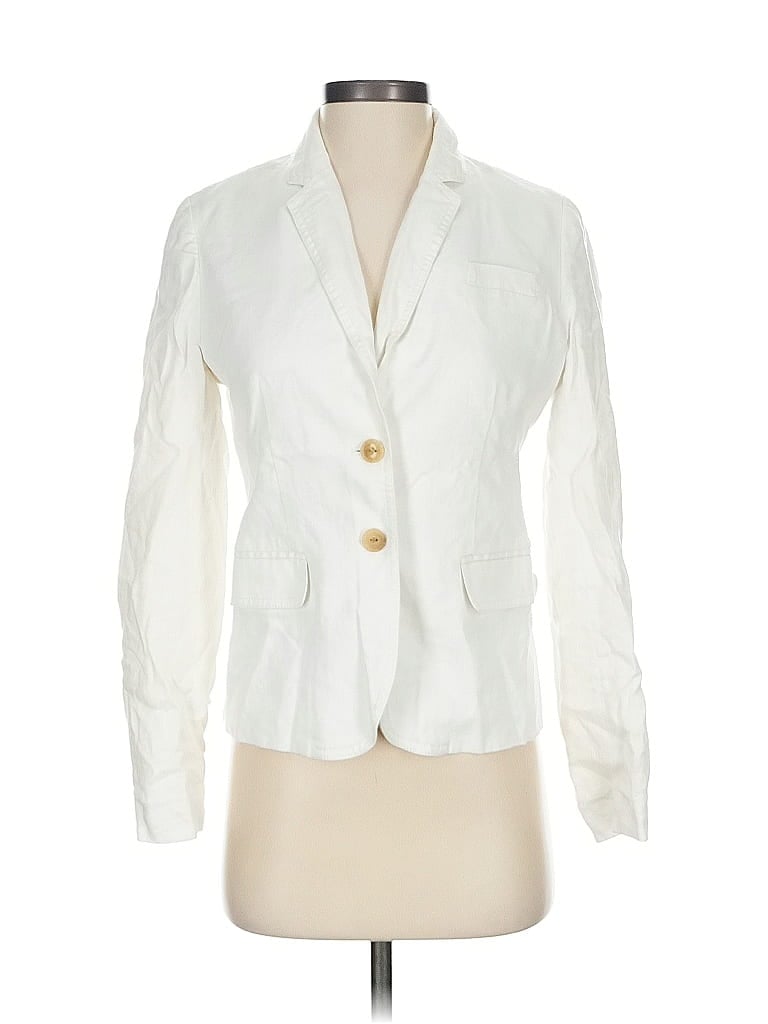 Pre-owned J.crew Factory Store Blazer Jacket In White