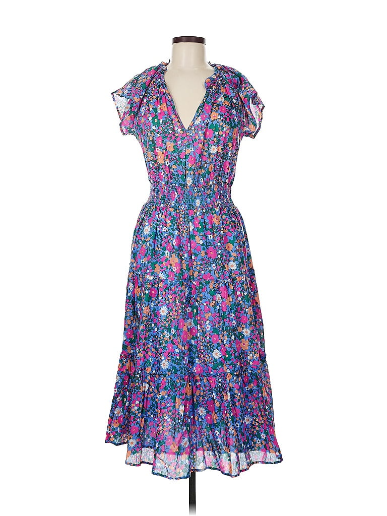 Rails 100% Cotton Print Purple Cocktail Dress Size M