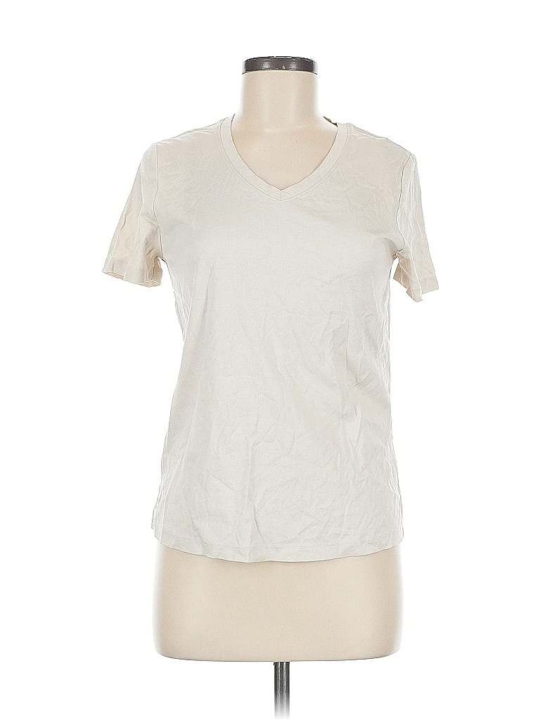 Pre-owned Unbranded Short Sleeve T-shirt In White