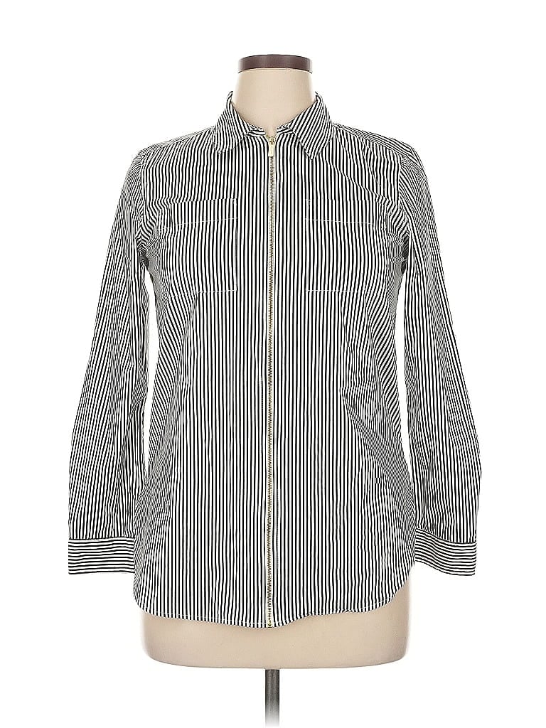 Pre-owned Calvin Klein Long Sleeve Button Down Shirt In Gray