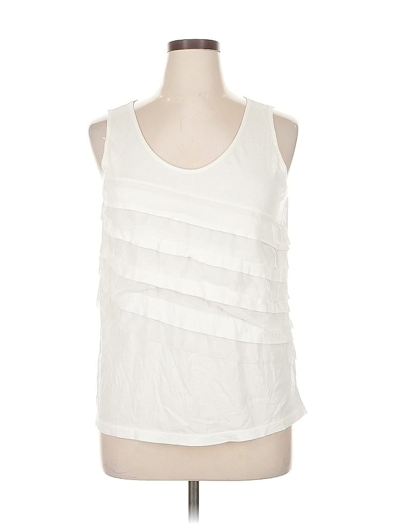 Pre-owned Ann Taylor Loft Outlet Sleeveless Blouse In White