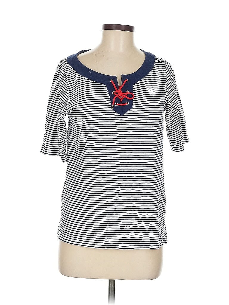 Pre-owned Jones New York Signature Short Sleeve T-shirt In Blue