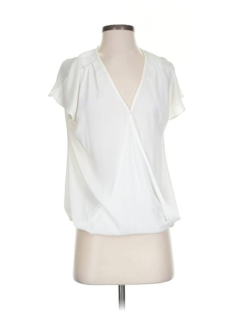 Pre-owned Banana Republic Short Sleeve Blouse In White