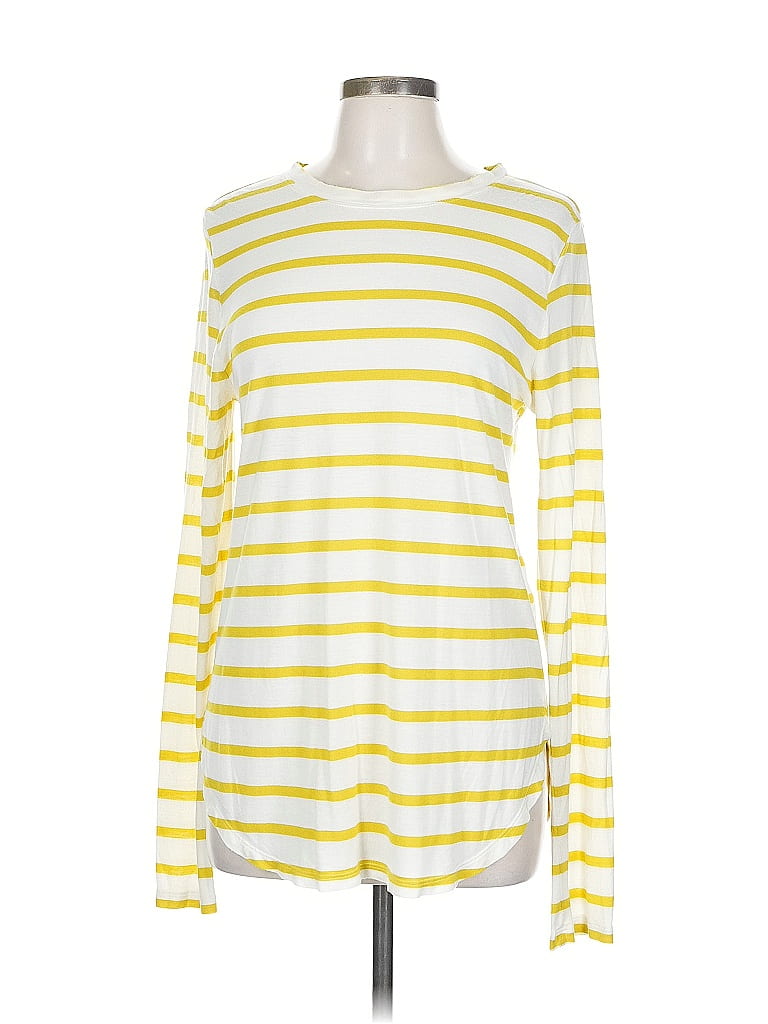 Pre-owned Banana Republic Long Sleeve T-shirt In Yellow