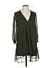 Zara 100% Polyester Green Casual Dress Size S - photo 1