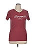 PREMISE Burgundy Short Sleeve Top Size XL - photo 1