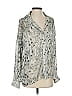 Pol Silver Long Sleeve Blouse Size S - photo 1