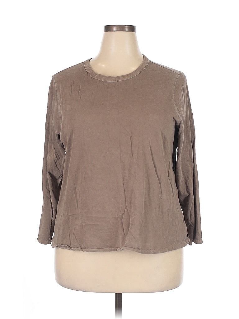 Pre-owned Old Navy 3/4 Sleeve T-shirt In Brown
