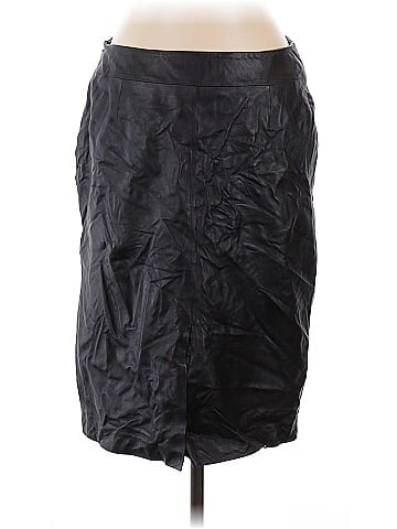 Kasper Faux Leather Skirt (view 2)