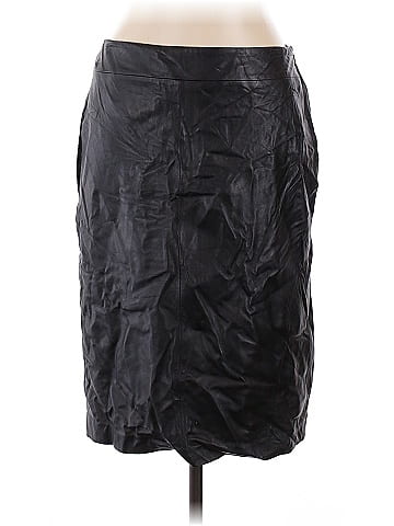 Kasper Faux Leather Skirt (view 1)
