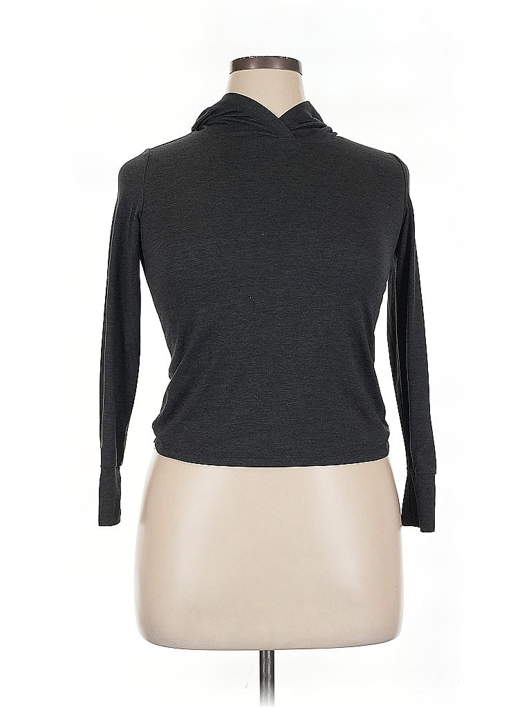 Pre-owned Gap Fit Long Sleeve Turtleneck In Gray