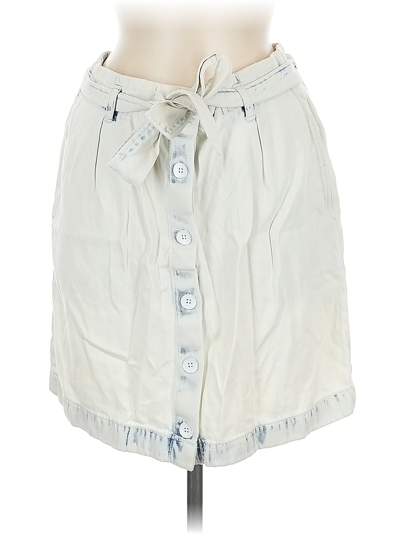 Cloth &amp; Stone White Denim Skirt Size M