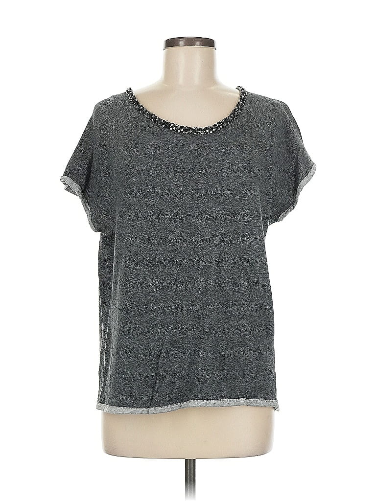 Pre-owned Ann Taylor Loft Short Sleeve T-shirt In Gray