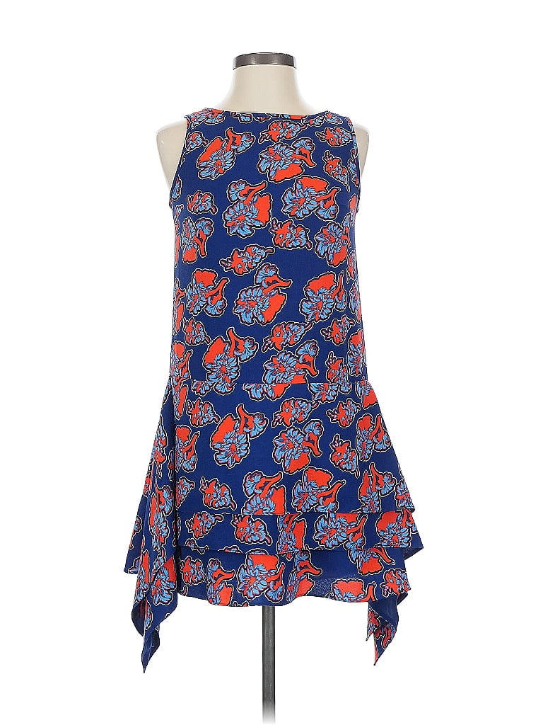 Pre-owned Peter Som X Made In Kind Cocktail Dress In Blue