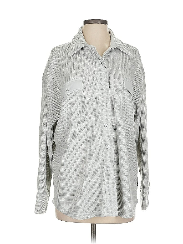 ASSORTED BRANDS Pre-owned Long Sleeve Blouse In Gray