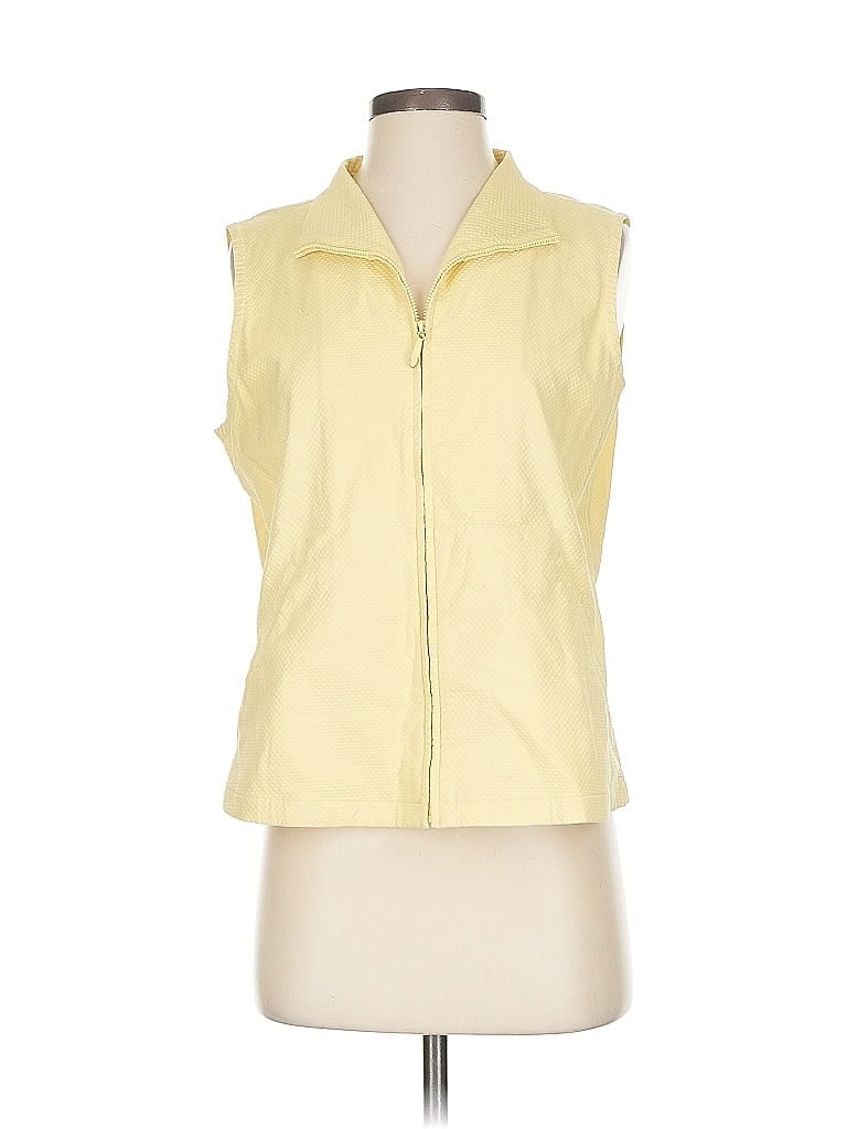 Pre-owned Eileen Fisher Vest In Yellow