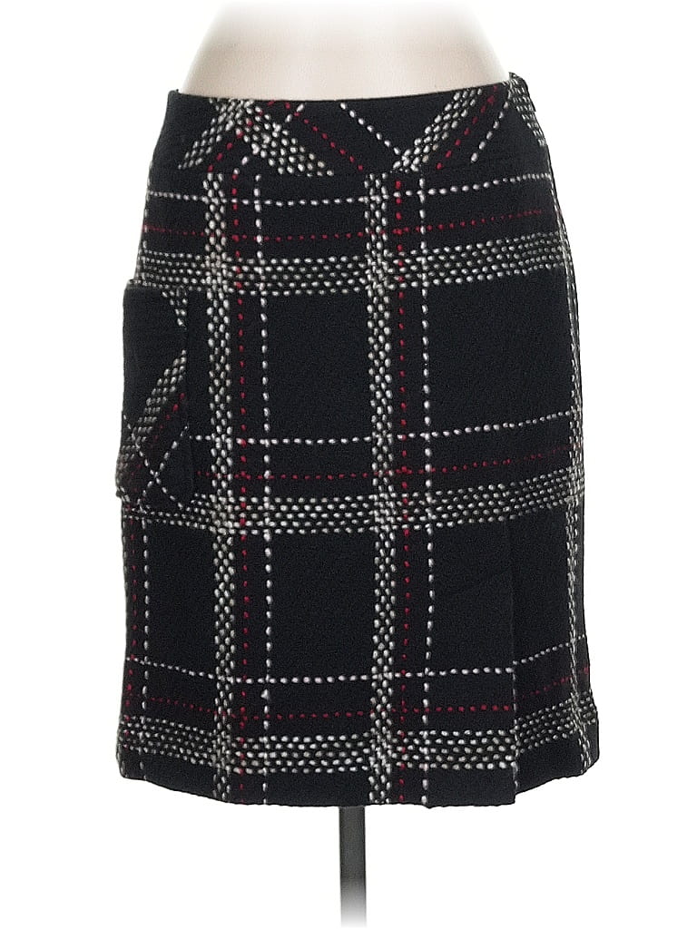 Pre-owned Ann Taylor Loft Wool Skirt In Black