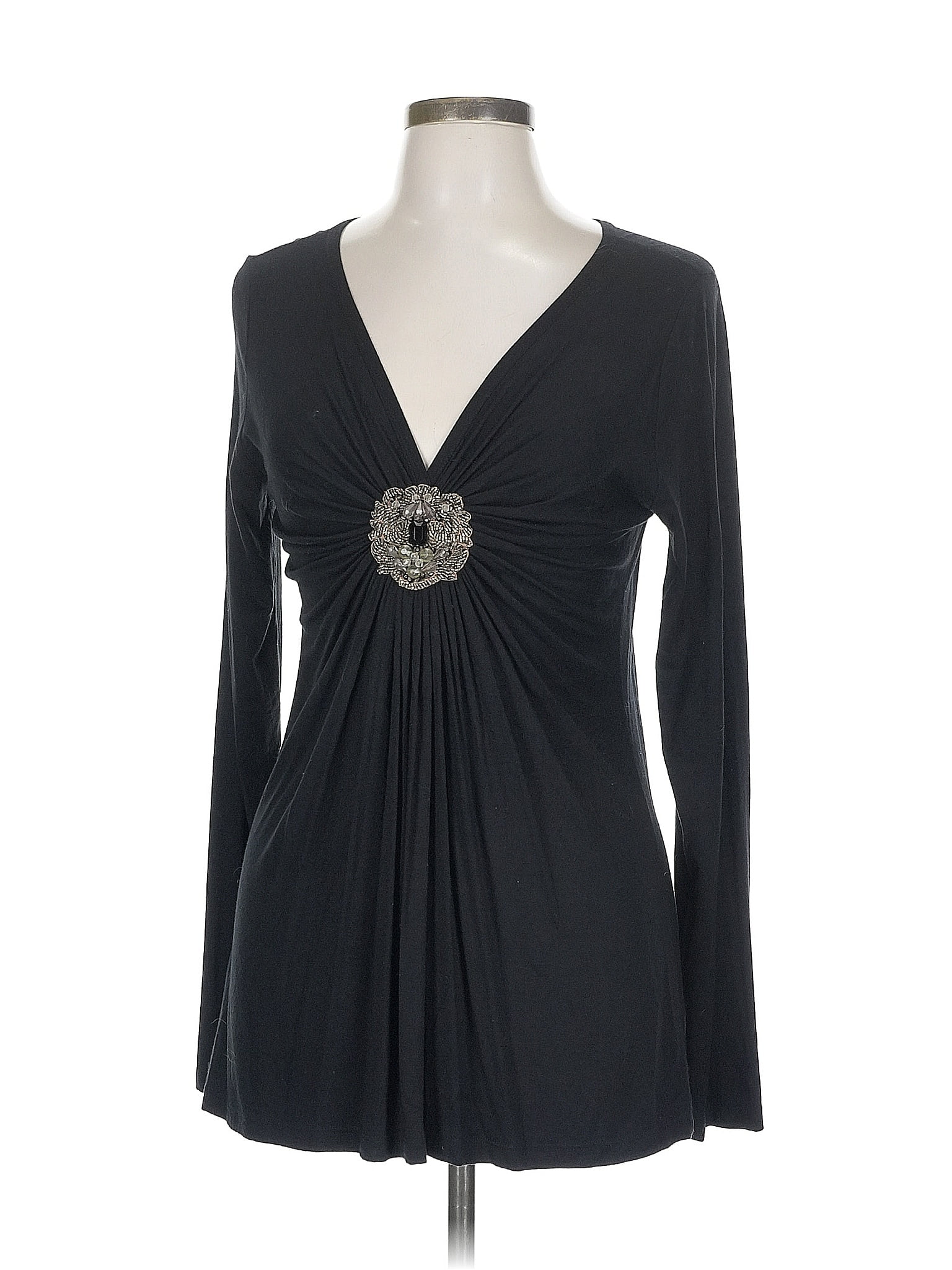 Karen Kane Gray Long Sleeve T-Shirt Size L