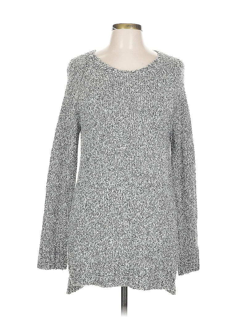 Pre-owned Ann Taylor Pullover Sweater In Silver