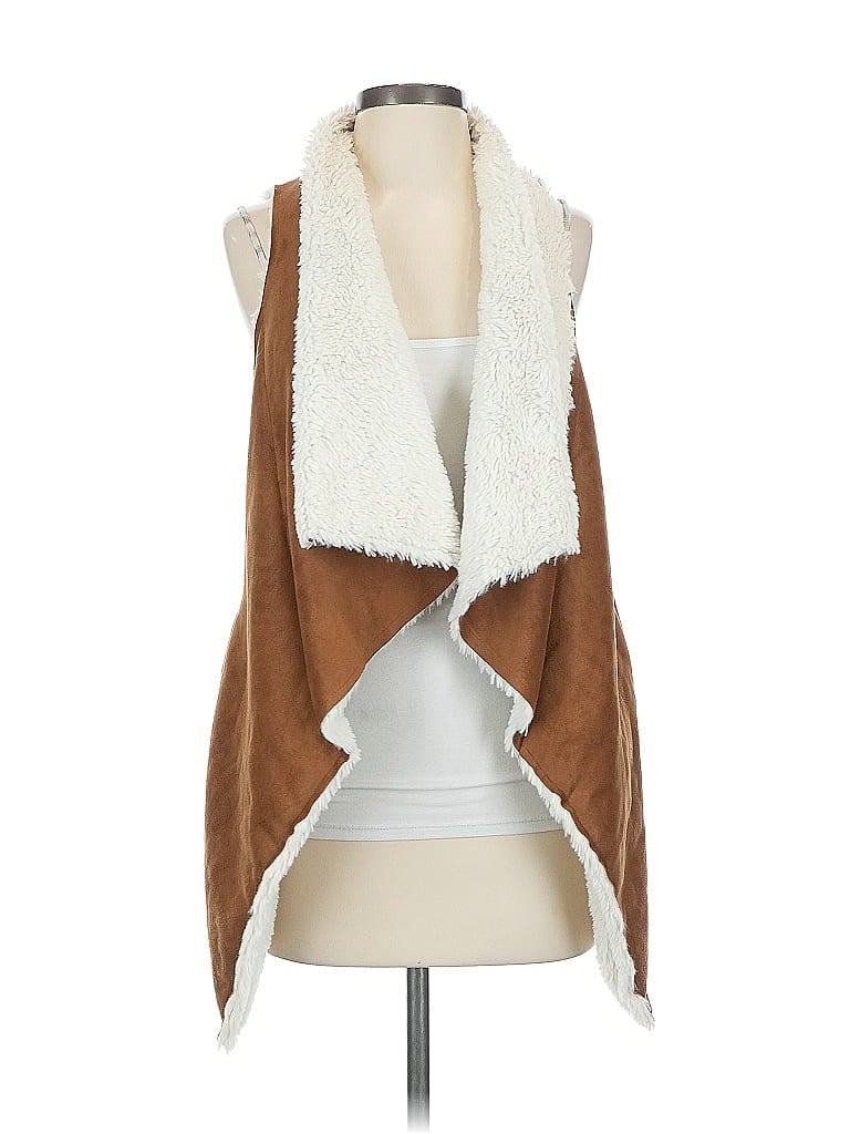 Pre-owned Show Me Your Mumu Faux Fur Vest In Brown