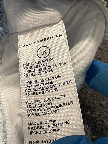 Good American Blue Two Piece Swimsuit Size Sm - Med (1)
