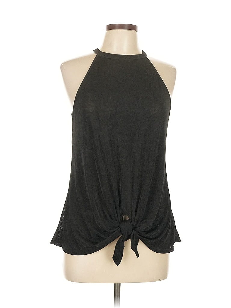 Pre-owned Above And Beyond Tank Top Black Halter Neckline Tops